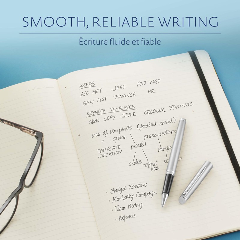 Waterman Rollerball Pen Refill, Fine Tip with Black Ink, 1