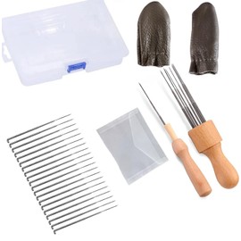 Needle Felting Kit， Felt Needle Tool Wool Needle Felting Kit，20 pcs Felting Needles and 2 Pcs Wooden Handle Felting Tool for Needle Felting Supplies, Handicraft