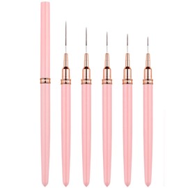 Nail Art Superfine Brush 5 Pcs Kit Professional Nail Liner Brush Nail Details Brush Nail Painting and Drawing Liner Brush for Salons