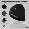 Funky Junque Cable Knit Fleece Lined Beanie - Black