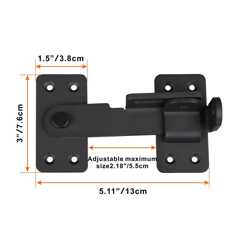 Flip Latch Lock,90 Degre Heavy Duty Gate Latch with Padlock