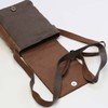 Men's Kimono Kato Shoten Shoulder Bag, Persimmon Shibuzome Inden Pattern,