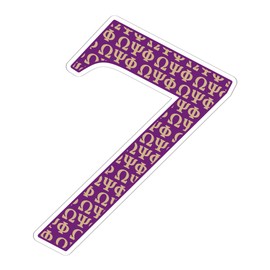 Desert Cactus Omega Psi Phi Sticker OPP Omega Man Divine 9 Individual Cross Over Line Number Decal Laptop Water Bottle Car (IND Line #7)