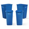 PLASTIC PRINCE 10 Gallon Trash Can Blue Recycle Bin for