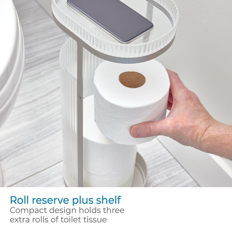 iDesign Toilet Paper Stand with Tray – Elemental Fusion –