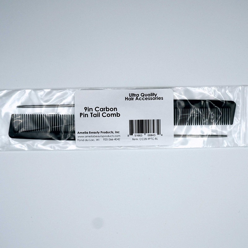 9in Pin Tail Carbon Comb (2 Pack)