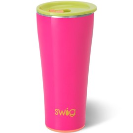 Swig Life XL 32oz Tumbler, Insulated Coffee Tumbler with Lid, Cup Holder Friendly, Dishwasher Safe, Stainless Steel, Extra Large Travel Mugs Insulated for Hot and Cold Drinks (Tutti Frutti)