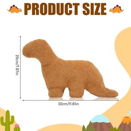 Fainca Dino Nugget Cushion, 30 cm Dino Nugget Cuddly Toy, Dino Nuggets Throw Cushion, Dinosaur Nuggets Cushion Soft Toy, Creative Birthday Gift for Children (Brontosaurus)