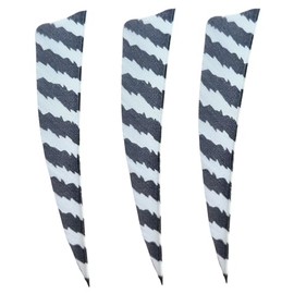 XXRRP ARCHERY Arrows Feather Fletching 4 Inch Shield Cut Vanes Real Turkey Feather Right/Left Wings for Hunting Target Shooting (25 Pack) (Left Wings, White)