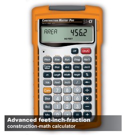 Calculated Industries 4065 Construction Master Pro Advanced Construction Math Feet-inch-Fraction Calculator for Contractors, Estimators, Builders, Framers, Remodelers, Renovators and Carpenters