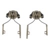 2Pcs Suspension Headset Bracket Helmet 19‑21mm Rail Adapter Rotatable Headphones