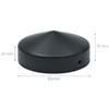 4 x Post Caps Round 81 mm Steel Black Powder-Coated