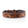 Jack & Russell Unique Leather Dog Collar, Hand Carved and