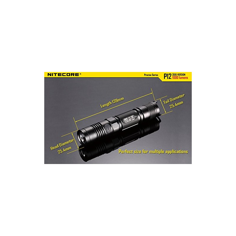 Nitecore P12 2015 Edition LED Flashlight w/ NL189 Battery, UM10