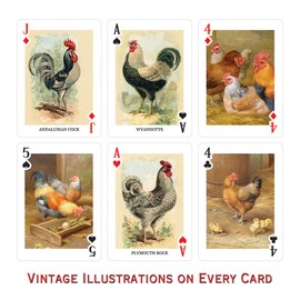 Prospero Art Chickens Playing Cards