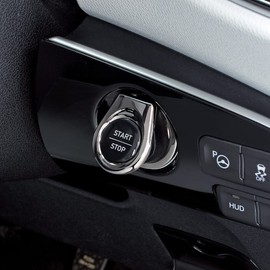 槌屋ヤック 車用 エンジンスタート スラントカバー TY1 ブラック/ブラックメッキ PF-371