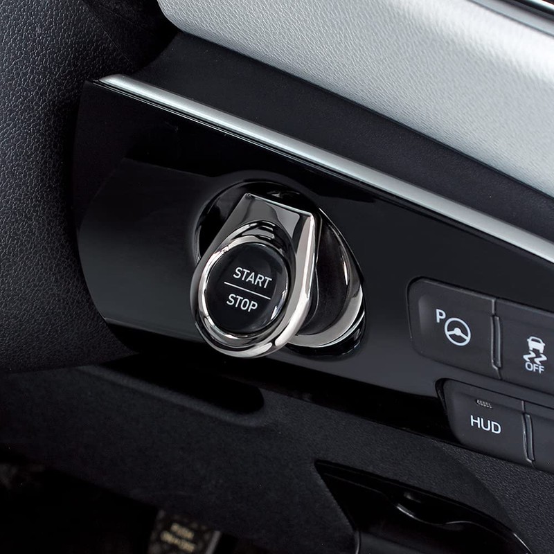 槌屋ヤック 車用 エンジンスタート スラントカバー TY1 ブラック/ブラックメッキ PF-371