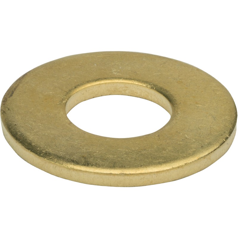 5/16" Solid Brass Flat Washers, Commercial Standard, Grade 360, Plain