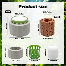 Rainmae 16 Pack New Upgrade Aquarium Plant Weights, Aquatic Water Plant Fixed Rings, Water Plants Cultivation Fixed Ring Plant Pot, Landscape Ceramic Pottery Gravity Ring for Fish Tank Accessories