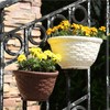 QUINTRA Wall Hanging Flower Pots Plastic Semicircular Fence Hanging Flower