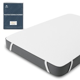 Twinzen Waterproof Mattress Protector, 180 x 200 cm, Oeko-Tex Certified, Mattress Protector 180 x 200 cm, Cotton Breathable with 4 Corner Elastics