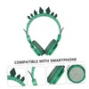 TEHAUX Adorable Dinosaur Rhinestone Headphones with Mic Headset for Boys