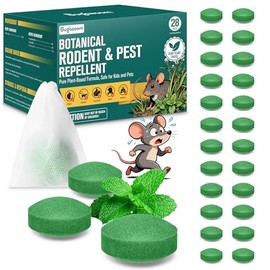 Natural Mice & Rat Deterrent‌ for Indoor/Outdoor Use - 28 Packs, Peppermint Oil Moth Balls for Rodents Repellent, Family & Pet-Safe, Long-Lasting Mouse Control for Squirrels, Skunks, Chipmunks‌
