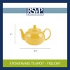 RSVP International Stoneware Teapot Collection, Microwave and Dishwasher Safe, 42