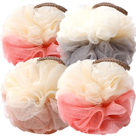 FARMOGA Bath Loofah Sponge Back Scrubber Shower Sponge Soft Mesh Exfoliator Pouf Shower Ball Bath Sponges for Women and Men Bath Accessories