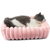 Pink Doggie Beds for Extra Small Dogs Washable,Rectangle Tiny Pet