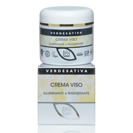 VERDESATIVA Aufhellende und regenerierende Gesichtscreme – 50 ml – mit Niacinamid, Zink, Aloe und Hyaluronsäure – Detox-Effekt und gleichmäßiger Effekt für stumpfe und stumpfe Haut – Made in Italy