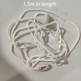 10Pcs Replacement Cord Pull for Ceiling Switch, 1.5m Length Bathroom Light Pull Cord, Light Pull Cord, Nylon Pull Cord Light for Bathroom Light Ceiling Switches (White)
