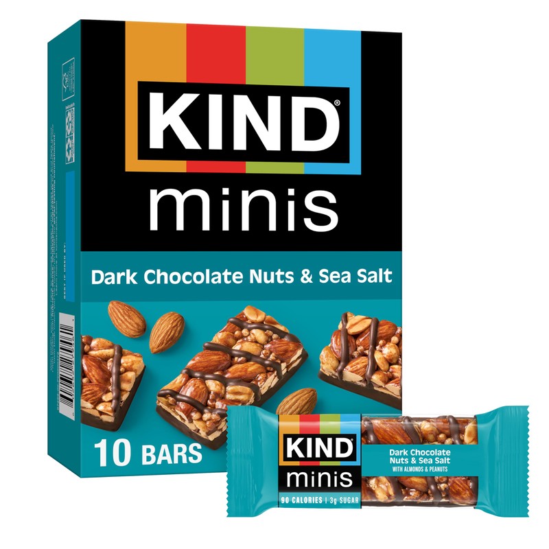 KIND Mini Snack Bars, Dark Chocolate Nuts & Sea Salt,