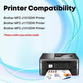 Miss Deer LC401XL Black Ink Cartridge Replacement for Brother LC401 XL LC-401 Ink Use with Brother MFC-J1010DW MFC-J1012DW MFC-J1170DW Printer (3BK)