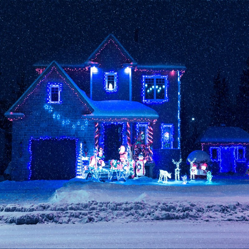 ICRGB Solar Rope Lights, 66FT 200 LED Outdoor String Lights,