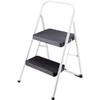 Two Step Folding Step Stool with Cool Gray Frame and