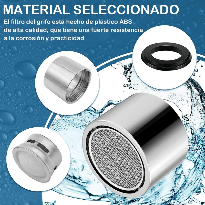 5 Pieces Filter Faucet 22mm Female Thread Aerator Replacement Basin