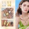 MKCYD Multi Necklace Layering Clasps Strong Magnetic Clasp, Gold and