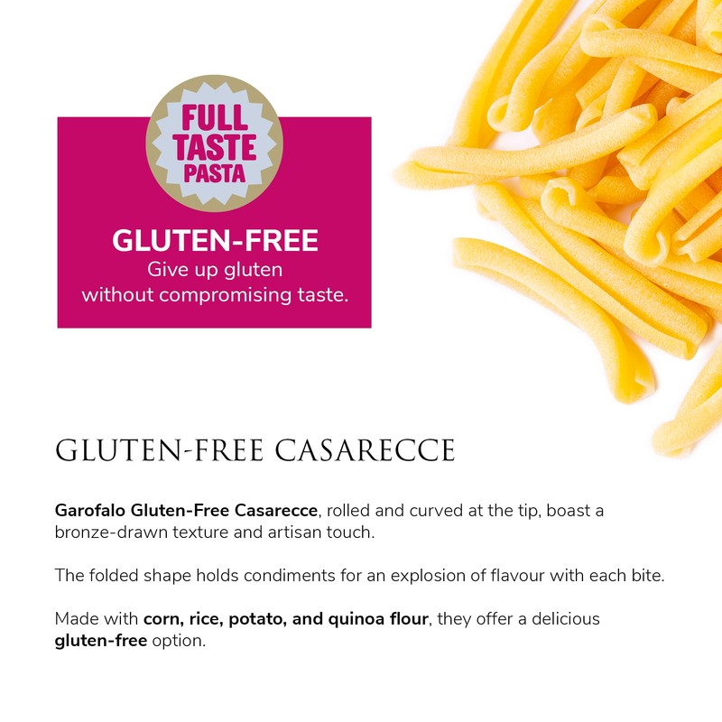 Garofalo - Premium Gluten-Free Casarecce Pasta, Italian Made, Corn, Rice,