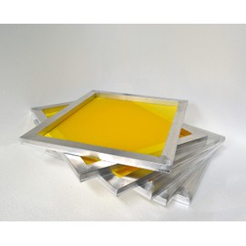 INTSUPERMAI 6PCS 8x10 inch Aluminum Silk Screen Frame Pre-Stretched Silk Screen Printing Frame with 305 Mesh （120T) Yellow