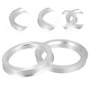 ACROPIX 71.6mm to 56.1mm Universal Car Hub Centric Rings Silver