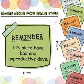 24 Pcs Mental Health Awareness Stickers Reminder Decals Waterproof Laptop Water Bottle Stickers Positive Psychology Affirmations Feelings Chart Counseling Office Decor for Phone Car (Bright Color)