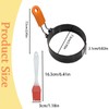 4‑Pack 3.5" Non‑Stick Round Egg Molds w/Silicone Handles, for Fried