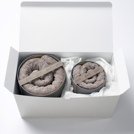 Growing Towel "feel" Bath Towel + Face Towel Gift Box Set (Monglage (Tea Type))
