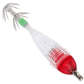 Luminous Squid Jig Hooks Red Light Color LED Fishing Lures Octopus Lures Bait Underwater Lamp