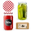 KADAX Preserving Jars 760 ml with fi82 mm Screw Lids,