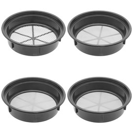 FindingKing Gold Mining Pan Classifier Set of 4 Black Pans 1/4", 1/30", 1/50", 1/70" Holes