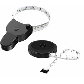 KEWAYO 2 Pcs Body Tape Measure Retractable Measuring Tape, for Body Fabric Sewing Tailor Cloth Knitting Craft Measurement, Dual Sided 60in/150cm Soft Tape Measur