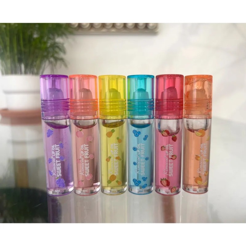 Caja De 24 Lip Oil Gloss Para Labios Transparente Frutas