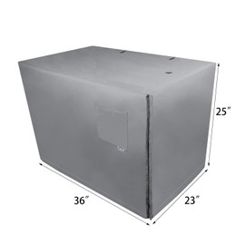 Yotache Dog Crate Cover for 36" Medium Double Door Wire Dog Cage, Lightweight 600D Polyester Indoor/Outdoor Durable Waterproof & Windproof Pet Kennel Covers, Gray